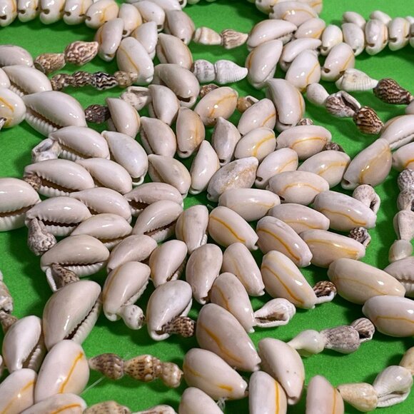 Vintage Natural Cowrie Shell Boho Trivet 8.5 inch - Picture 2 of 9